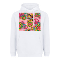 White peace love hippie daisy Heavyweight Hoodie - TumblerDesignByShophia