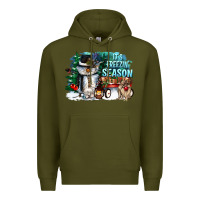 Army Green its freezin season Premium Hoodie - CowGirlArtShop