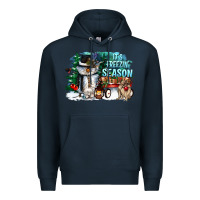 Navy its freezin season Premium Hoodie - CowGirlArtShop