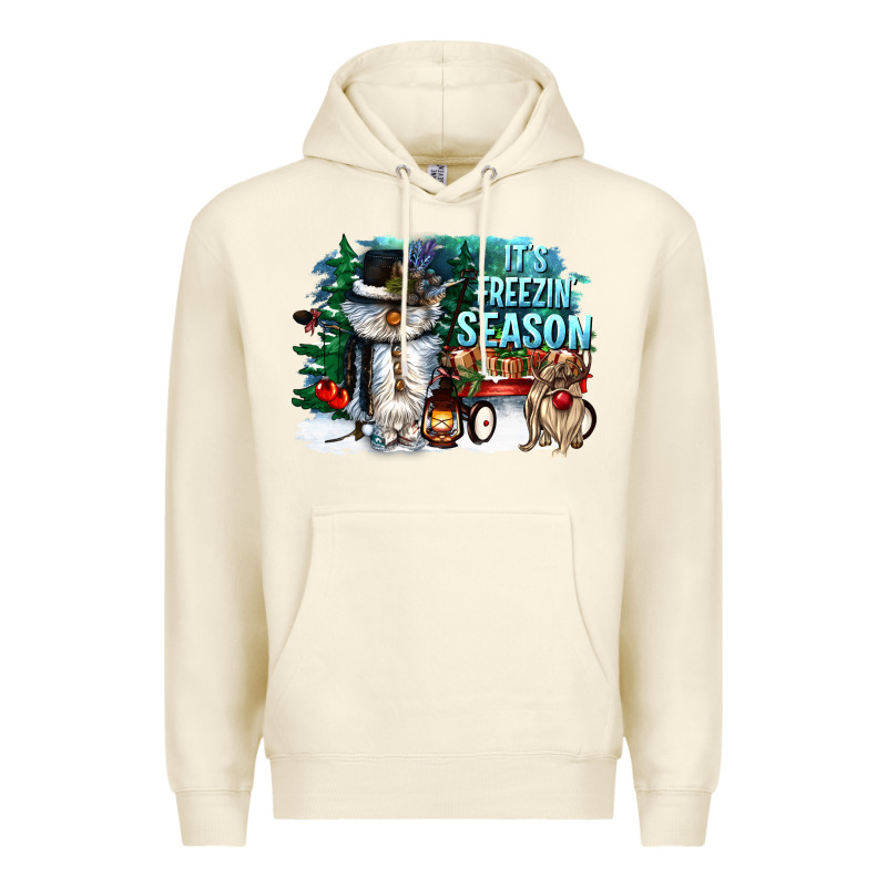 Its Freezin Season Premium Hoodie by CowGirlArtShop | Teevron