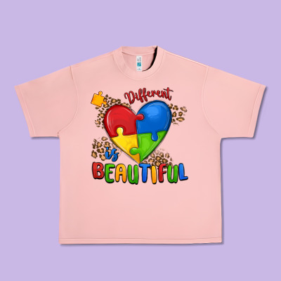 Different Is Beautiful Autism Urban Heavy Tee Designed By Maliassmallbusiness