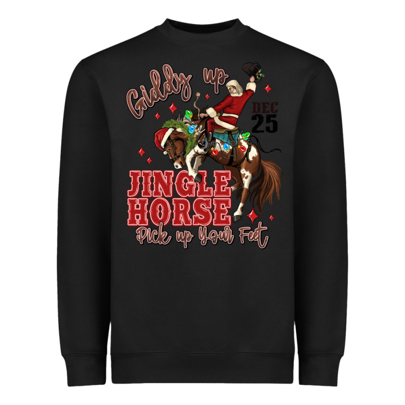 Giddy Up Jingle Horse Pick Up Your Feet Heavyweight Sweatshirt by MaliasSmallBusiness | Teevron