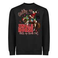 Black giddy up jingle horse pick up your feet Heavyweight Sweatshirt - MaliasSmallBusiness