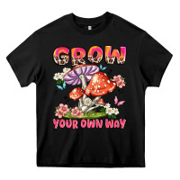 Black grow your own way Heavy Core Tee - JahusDesignShop