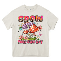 Cream grow your own way Heavy Core Tee - JahusDesignShop