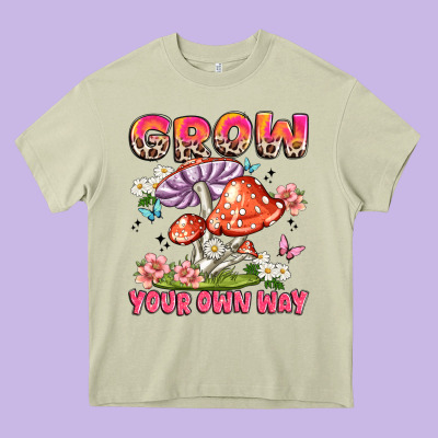 Grow Your Own Way Heavy Core Tee Designed By Jahusdesignshop