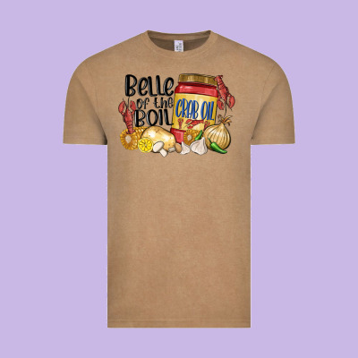 Belle Of The Boil Crab Oil Vintage Tee Designed By Maliassmallbusiness