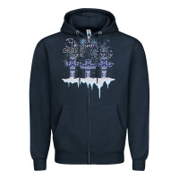 Navy Christmas Christ Begins With Zipper Hoodie - Bettercallsaul