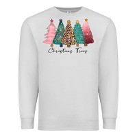 Dove Grey christmas trees Premium Sweatshirt - CowGirlArtShop
