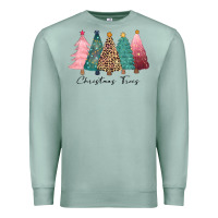Seafoam christmas trees Premium Sweatshirt - CowGirlArtShop