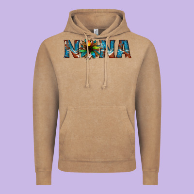 Nana Cowhide Sunflower Vintage Hoodie Designed By Jasminsmagicworld
