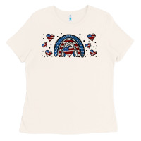 Bone american flag rainbow 16oz libbey cup Ladies Tee - HRA Design Shop