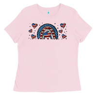 Bubblegum Pink american flag rainbow 16oz libbey cup Ladies Tee - HRA Design Shop