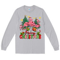 Moon Dust merry christmas flamingos Long Sleeve Tee - MaliasSmallBusiness
