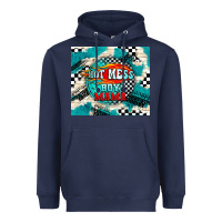 Navy hot mess boy mama with fire Heavyweight Hoodie - TumblerDesignByShophia