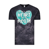 Cloud Black i have got a good heart but this mouth Vintage Tee - MaliasSmallBusiness