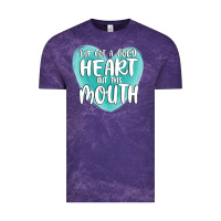 Cloud Purple i have got a good heart but this mouth Vintage Tee - MaliasSmallBusiness