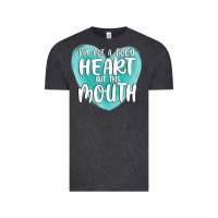 Vintage Black i have got a good heart but this mouth Vintage Tee - MaliasSmallBusiness