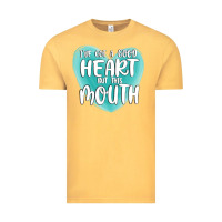 Vintage Mustard i have got a good heart but this mouth Vintage Tee - MaliasSmallBusiness