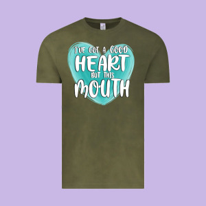 I Have Got A Good Heart But This Mouth Vintage Tee Designed By Maliassmallbusiness