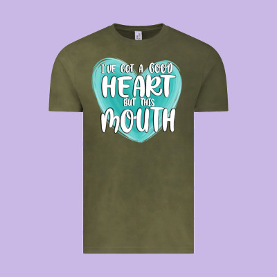 I Have Got A Good Heart But This Mouth Vintage Tee Designed By Maliassmallbusiness