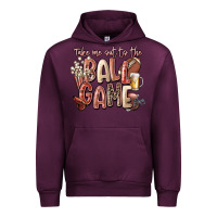 Mauve Wine take me out to the ball game Urban Hoodie - FaDigitalArtStudio