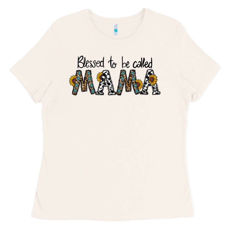 Blessed To Be Called Mama Ladies Tee by CowhideDigitalArt | Teevron