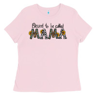 Bubblegum Pink blessed to be called mama Ladies Tee - CowhideDigitalArt