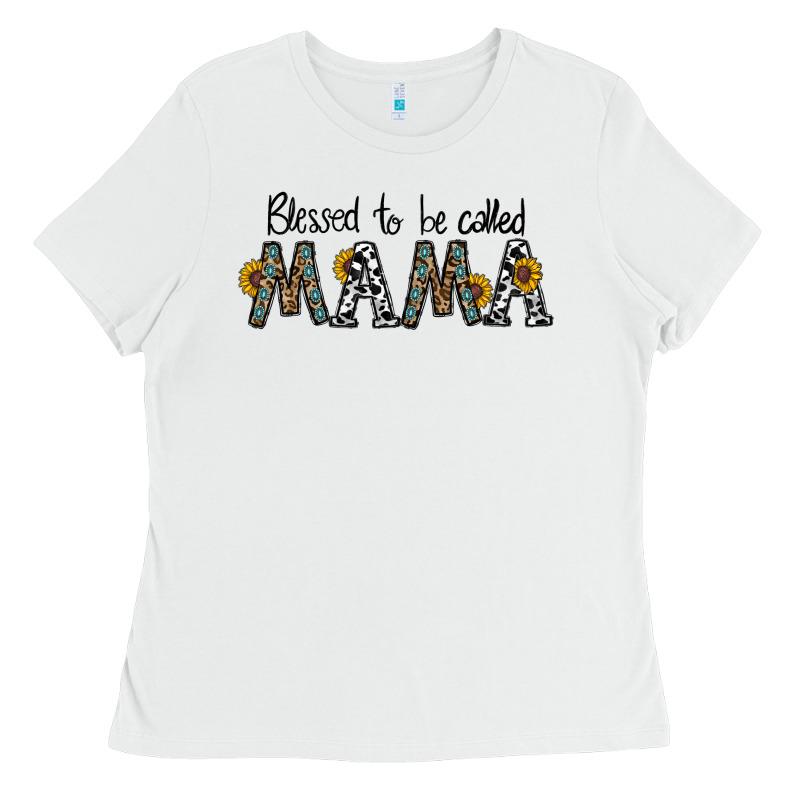 Blessed To Be Called Mama Ladies Tee by CowhideDigitalArt | Teevron