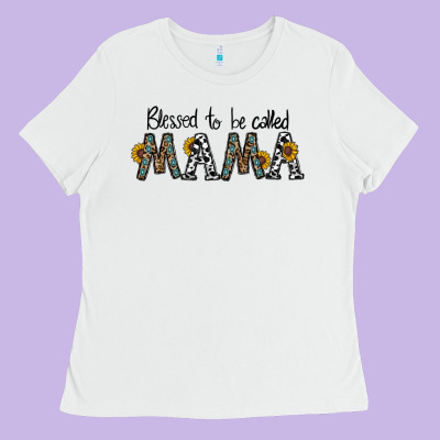 Blessed To Be Called Mama Ladies Tee Designed By Cowhidedigitalart