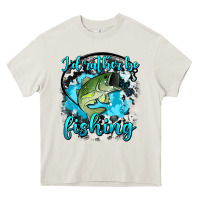 Cream i d rather be fishing Heavy Core Tee - AdoDesignShop