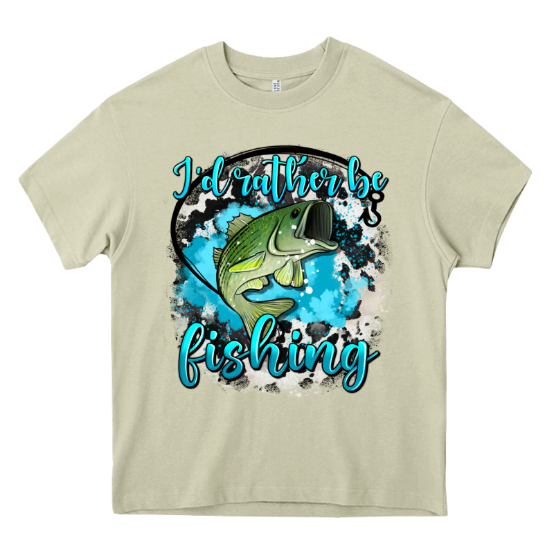 I D Rather Be Fishing Heavy Core Tee by AdoDesignShop | Teevron