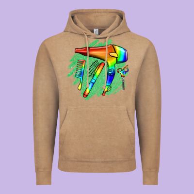 Hairdresser Vintage Hoodie Designed By Jasminsmagicworld
