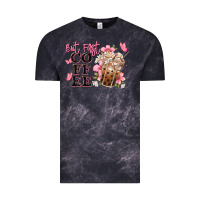 Cloud Black but first coffee floral Vintage Tee - JahusDesignShop