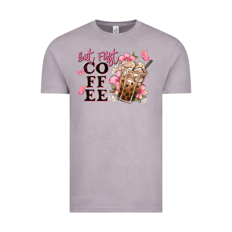 But First Coffee Floral Vintage Tee by JahusDesignShop | Teevron