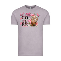 Vintage Zinc but first coffee floral Vintage Tee - JahusDesignShop