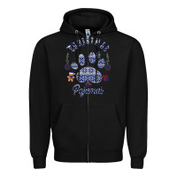 Black Christmas Pajamas Zipper Hoodie - Bettercallsaul