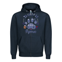 Navy Christmas Pajamas Zipper Hoodie - Bettercallsaul