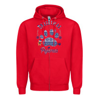 Red Christmas Pajamas Zipper Hoodie - Bettercallsaul