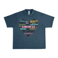 Midnight Navy kindness heart Urban Heavy Tee - MaliasSmallBusiness
