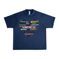 Navy kindness heart Urban Heavy Tee - MaliasSmallBusiness