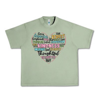 Oil Green kindness heart Urban Heavy Tee - MaliasSmallBusiness