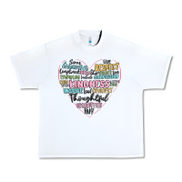White kindness heart Urban Heavy Tee - MaliasSmallBusiness