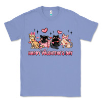 Colony Blue happy valentines day cats Classic Tee - MaliasSmallBusiness