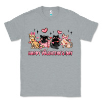 Heather Grey happy valentines day cats Classic Tee - MaliasSmallBusiness