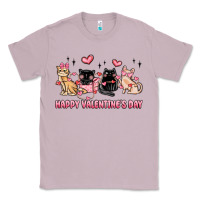 Lilac happy valentines day cats Classic Tee - MaliasSmallBusiness
