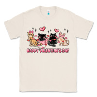 Natural happy valentines day cats Classic Tee - MaliasSmallBusiness