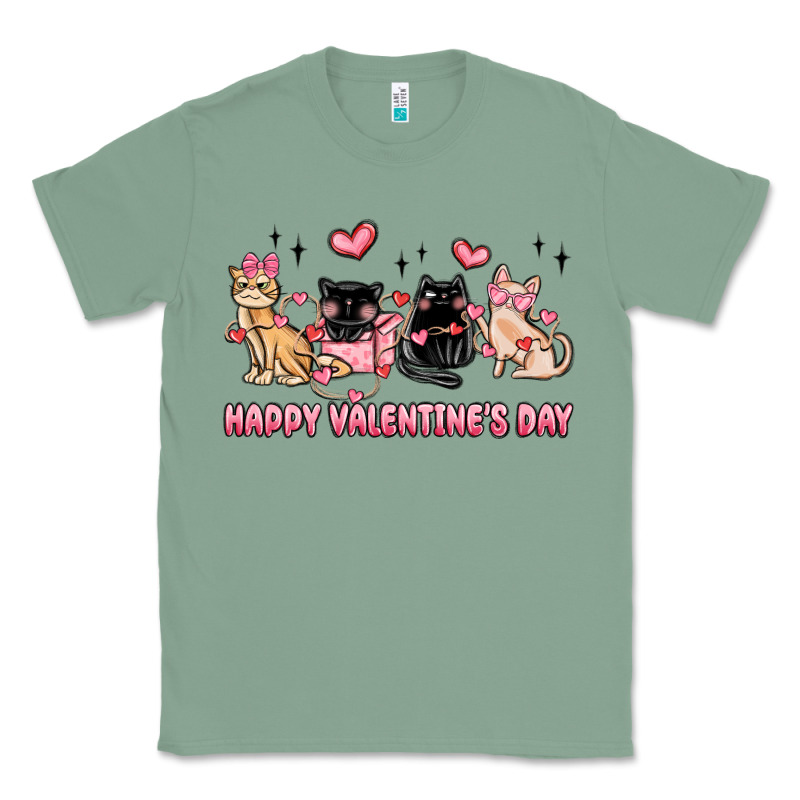 Happy Valentines Day Cats Classic Tee by MaliasSmallBusiness | Teevron