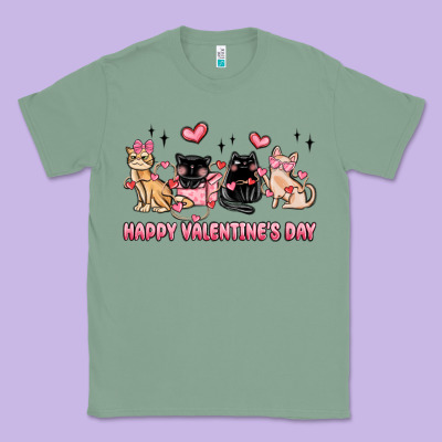 Happy Valentines Day Cats Classic Tee Designed By Maliassmallbusiness