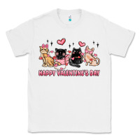 White happy valentines day cats Classic Tee - MaliasSmallBusiness
